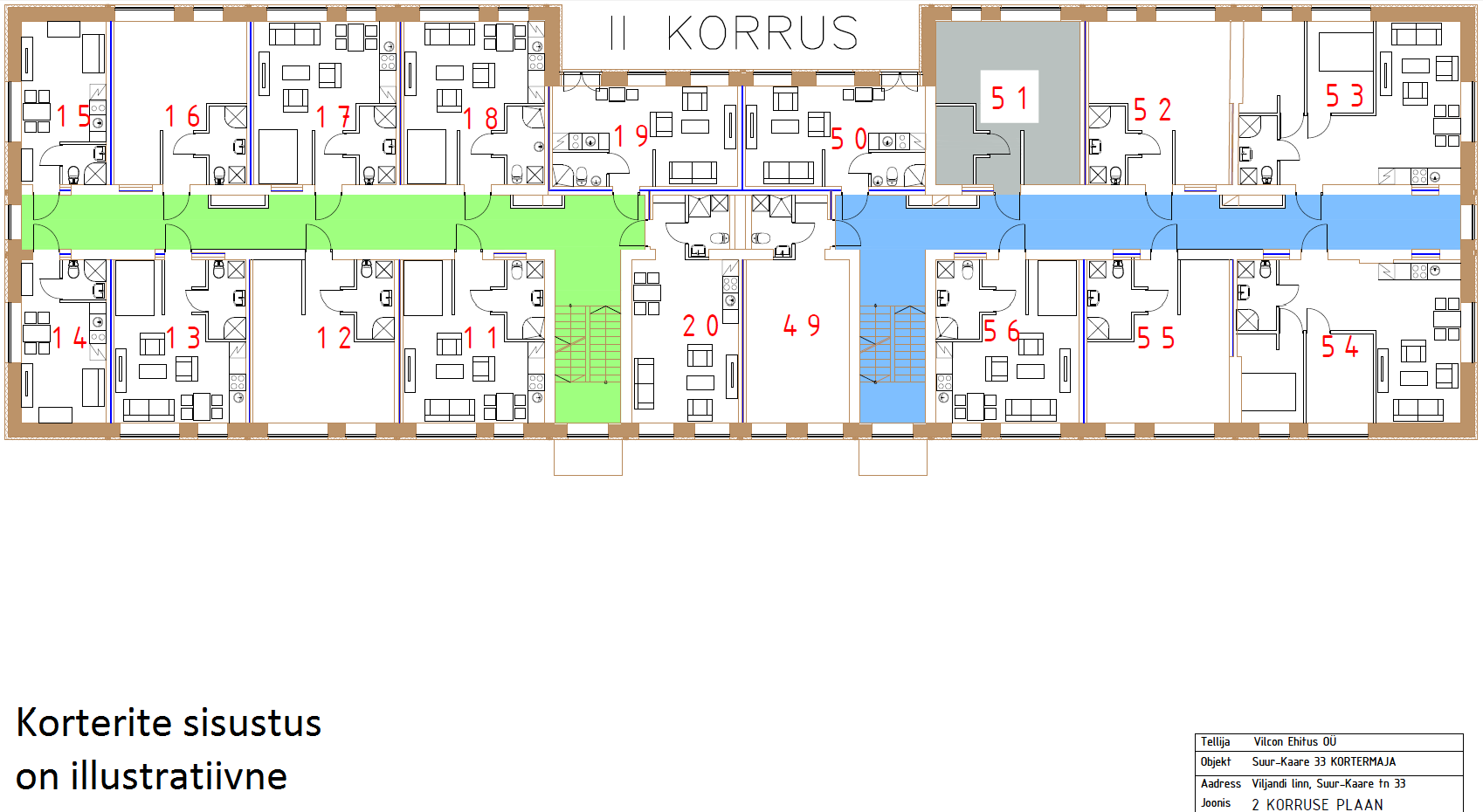 Korter nr. 22 (Pärnu mnt. 35A) - korruse plaan