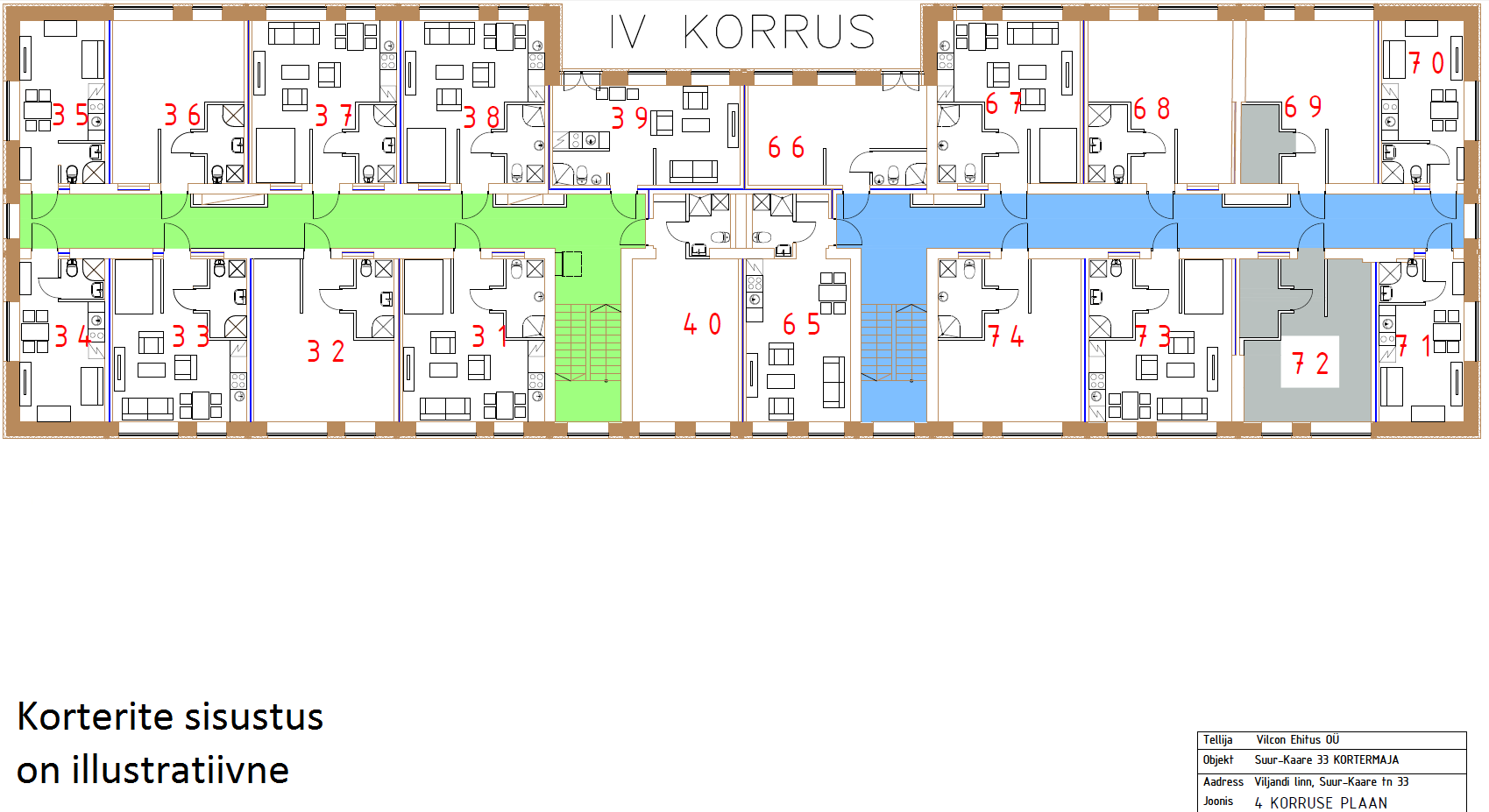 Korter nr. 71 (SK33) - korruse plaan
